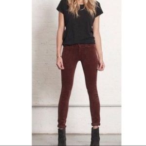 Rag & bone 25 corduroy skinny Bordeaux red 0346